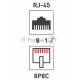 Rexant Разъем RJ-45(8P8C) под витую пару, UTP, категория 6, с вставкой