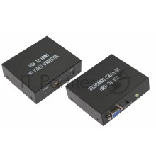 Конвертер VGA + Стерео 3,5 мм на HDMI, металл  REXANT
