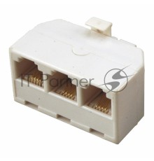 Rexant Телефонный тройник RJ-14(6P4C) (штекер - 3 гнезда)