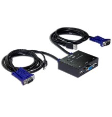 D-Link KVM-221/C1A 2-портовый KVM-переключатель с портами VGA и USB