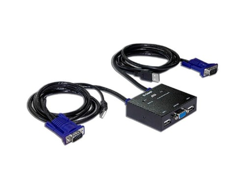 [Переключатель] D-Link KVM-221/C1A 2-портовый KVM-переключатель с портами VGA и USB