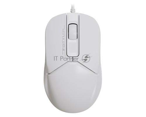 Мышь проводная A4Tech Fstyler FM12S белый, 1200 dpi, USB, кнопки - 3