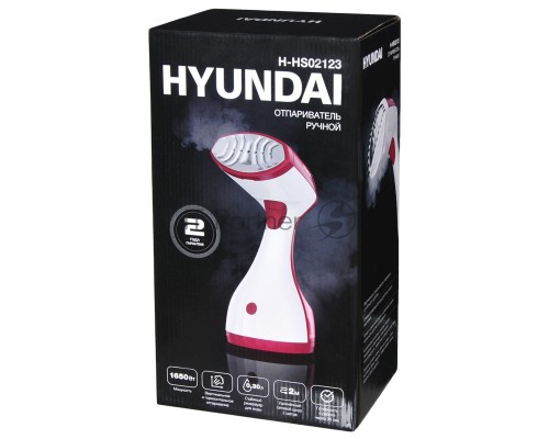 Отпариватель ручной Hyundai H-HS02123 1650Вт белый/вишневый