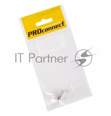 Разъем антенный на кабель, штекер F для кабеля RG-6, (1шт.) (пакет)  PROconnect
