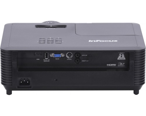 Проектор INFOCUS IN112AA (Full 3D) DLP, 3800 ANSI Lm, SVGA, (1.94-2.16:1), 30000:1, HDMI 1.4, 1хVGA, S-video, Audio in, Audio out, USB-A (power), 3W, лампа до 15000ч., 2.6 кг
