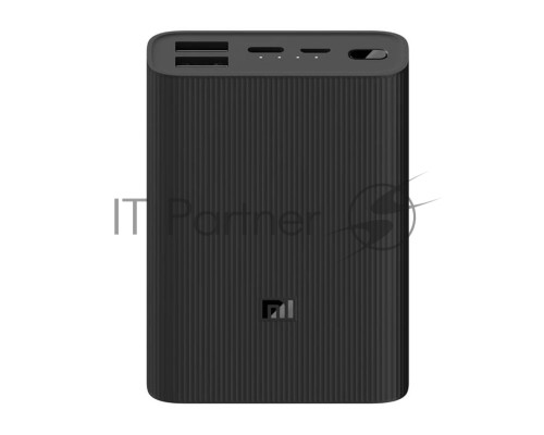 Мобильный аккумулятор Xiaomi Mi Power Bank 3 Ultra Compact Li-Pol 10000mAh 3A+2.5A черный 2xUSB материал пластик