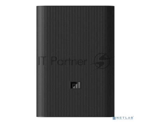 Мобильный аккумулятор Xiaomi Mi Power Bank 3 Ultra Compact Li-Pol 10000mAh 3A+2.5A черный 2xUSB материал пластик