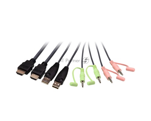 Переключатель ATEN 2-Port USB 4K HDMI Cable KVM Switch