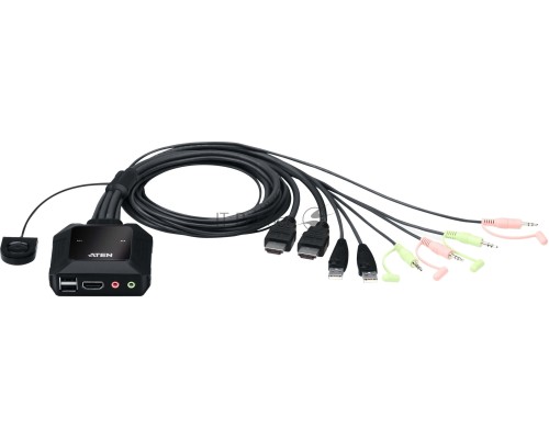 Переключатель ATEN 2-Port USB 4K HDMI Cable KVM Switch