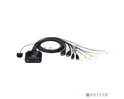 Переключатель ATEN 2-Port USB 4K HDMI Cable KVM Switch