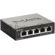 Коммутатор D-Link DGS-1100-05V2/A1A, L2 Smart Switch with 5 10/100/1000Base-T ports.8K Mac address, 802.3x Flow Control, Port Trunking, Port Mirroring, IGMP Snooping, 32 of 802.1Q VLAN, VID range 1-4094, Loopba