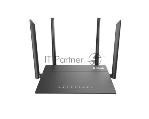 Роутер D-Link DIR-822/RU/E1A, Wireless AC1200 Dual-Band Router with 1 10/100Base-TX WAN port and 4 10/100Base-TX LAN ports.802.11b/g/n compatible, 802.11AC up to 866Mbps,1 10/100Base-TX WAN port, 4 10/100B