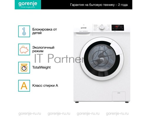 Стиральная машина Gorenje WHE60SFS белый загр. фронтальная макс.: 6 кг 1000об/мин класс: А+++
