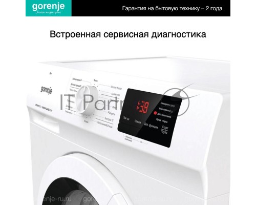 Стиральная машина Gorenje WHE60SFS белый загр. фронтальная макс.: 6 кг 1000об/мин класс: А+++
