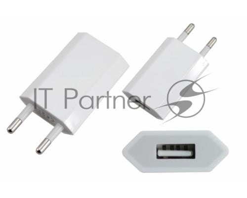 Сетевое зарядное устройство iPhone/iPod USB белое (СЗУ) (5 V, 1000 mA) REXANT