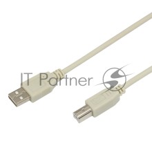 Кабель USB (шт. USB B - шт. USB A) 3 метра, серый REXANT