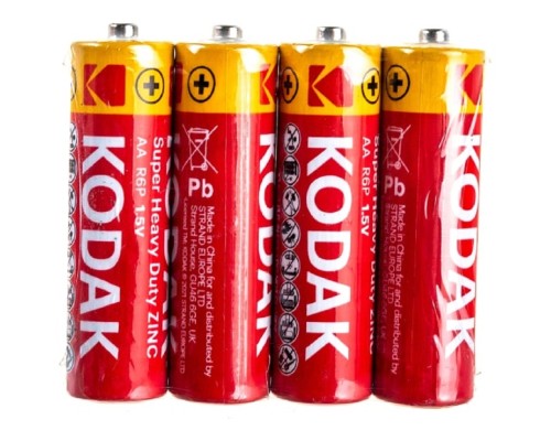 [Батарейка] Kodak R6-4S Super Heavy Duty Zinc [KAAhz 4S] (24/576/34560) (4 шт. в уп-ке)