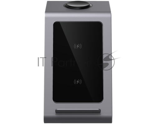 Зарядное устройство Prestigio ReVolt A8, 3-in-1 wireless charging station for iPhone, Apple Watch, AirPods, wilreless output for phone 7.5W/10W, wireless output for AirPods 5W, wireless output for Apple Watch 2.5W, material: aluminum+tempered glass, spac