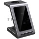 Зарядное устройство Prestigio ReVolt A8, 3-in-1 wireless charging station for iPhone, Apple Watch, AirPods, wilreless output for phone 7.5W/10W, wireless output for AirPods 5W, wireless output for Apple Watch 2.5W, material: aluminum+tempered glass, spac
