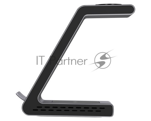Зарядное устройство Prestigio ReVolt A8, 3-in-1 wireless charging station for iPhone, Apple Watch, AirPods, wilreless output for phone 7.5W/10W, wireless output for AirPods 5W, wireless output for Apple Watch 2.5W, material: aluminum+tempered glass, spac