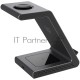 Зарядное устройство Prestigio ReVolt A8, 3-in-1 wireless charging station for iPhone, Apple Watch, AirPods, wilreless output for phone 7.5W/10W, wireless output for AirPods 5W, wireless output for Apple Watch 2.5W, material: aluminum+tempered glass, spac