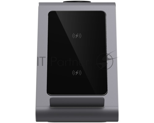 Зарядное устройство Prestigio ReVolt A8, 3-in-1 wireless charging station for iPhone, Apple Watch, AirPods, wilreless output for phone 7.5W/10W, wireless output for AirPods 5W, wireless output for Apple Watch 2.5W, material: aluminum+tempered glass, spac