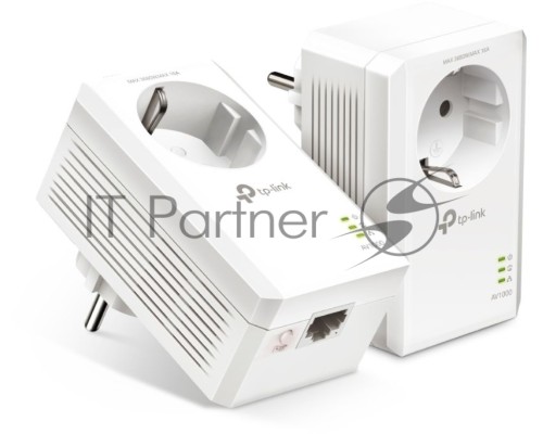 Сетевой адаптер TP-Link AV1000 Gigabit Passthrough Powerline Starter KitSPEED: 1000 Mbps PowerlineSPEC: Broadcom CPU, HomePlug AV2, 1+1 Gigabit PortFEATURE: Plug and Play, tpPLC Utility, Pair for More Security, Extra Power SocketKIT: 2× TL-PA7017P