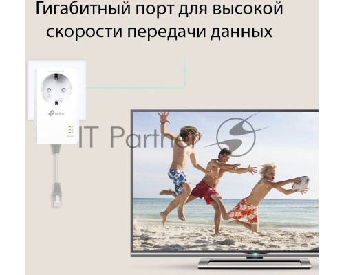 Сетевой адаптер TP-Link AV1000 Gigabit Passthrough Powerline Starter KitSPEED: 1000 Mbps PowerlineSPEC: Broadcom CPU, HomePlug AV2, 1+1 Gigabit PortFEATURE: Plug and Play, tpPLC Utility, Pair for More Security, Extra Power SocketKIT: 2× TL-PA7017P