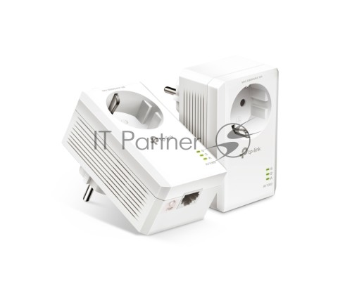 Сетевой адаптер TP-Link AV1000 Gigabit Passthrough Powerline Starter KitSPEED: 1000 Mbps PowerlineSPEC: Broadcom CPU, HomePlug AV2, 1+1 Gigabit PortFEATURE: Plug and Play, tpPLC Utility, Pair for More Security, Extra Power SocketKIT: 2× TL-PA7017P