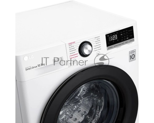 Стиральная машина LG TW4V3RS6W белый, загрузка фронтальная 10,5 кг, 1400 об/мин., класс: А