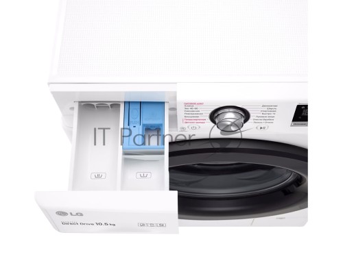 Стиральная машина LG TW4V3RS6W белый, загрузка фронтальная 10,5 кг, 1400 об/мин., класс: А