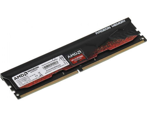 Оперативная память AMD 16GB DDR4 2666 DIMM R7 Performance Series Black Gaming Memory R7S416G2606U2S Non-ECC, CL16, 1.2V, Heat Shield, RTL