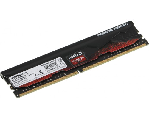 Оперативная память 8GB AMD Radeon™ DDR4 2666 DIMM R7 Performance Series Black Gaming Memory R7S48G2606U2S Non-ECC, CL16, 1.2V, Heat Shield, RTL