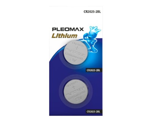 [Батарейки] Pleomax CR2025-2Bl Lithium (60/240/43200) (2 шт. в уп-ке)