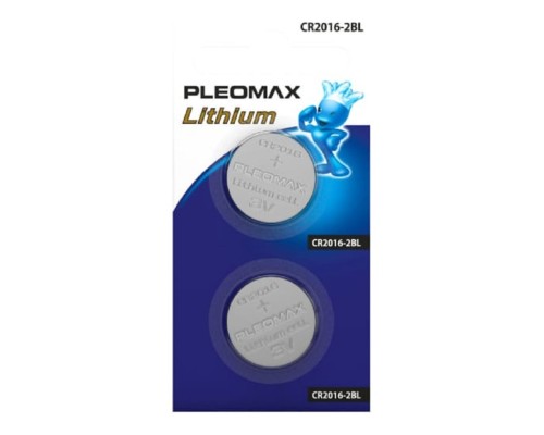 [Батарейки] Pleomax CR2016-2Bl Lithium (60/240/43200) (2 шт. в уп-ке)