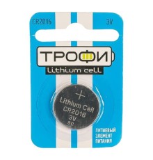 Трофи CR2016-1Bl Energy Power Lithium (10/240/38400) (10 шт. в уп-ке)