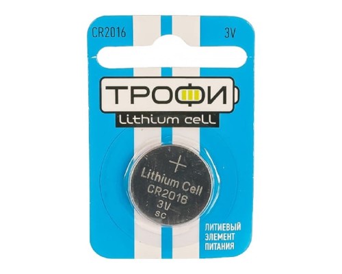 [Батарейки] Трофи CR2016-1Bl Energy Power Lithium (10/240/38400) (10 шт. в уп-ке)