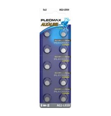 Pleomax AG2 (396) LR726, LR59 Button Cell (100/1000/98000) (10 шт. в уп-ке)