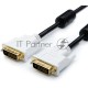 Кабель DVI 3 m (DVI-D Dual link, 24 pin, 2 феррита, пакет)