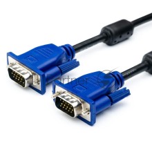 Кабель VGA 3 m (2 феррита, черно-синий, в пакете)