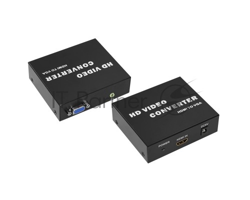 Конвертер HDMI на VGA + Стерео 3,5 мм, металл  REXANT