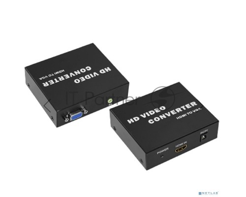 Конвертер HDMI на VGA + Стерео 3,5 мм, металл  REXANT