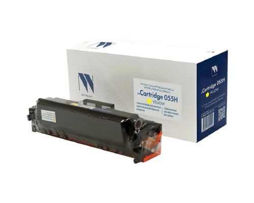 [Расходные материалы] Тонер-картридж NVP совместимый NV-055H Yellow (БЕЗ ЧИПА) для Canon i-Sensys MF742Cdw/MF744Cdw/MF746Cx/LBP663Cdw/LBP664Cx (5900k)