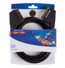 Шнур SCART - SCART  (21pin)  1.5М  (GOLD)  REXANT