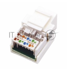 Модуль Rexant Keystone Jack RJ-45(8P8C), UTP неэкранированный, категория 5e, тип 180 градусов, белый