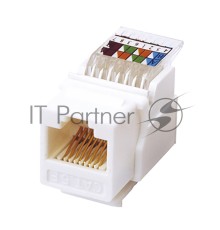 Модуль Rexant Keystone Jack RJ-45(8P8C), UTP неэкранированный, категория 5e, тип 180 градусов,самозажимной, белый