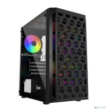 Компьютерный корпус Powercase Mistral Micro T3B, Tempered Glass, Mesh, 2x 140mm + 1х 120mm 5-color fan, чёрный, mATX  (CMIMTB-L3)