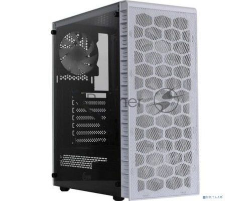 Компьютерный корпус Powercase Mistral Z4С White, Tempered Glass, Mesh, 4x 120mm 5-color LED fan, белый, ATX  (CMIZ4CW-L4)