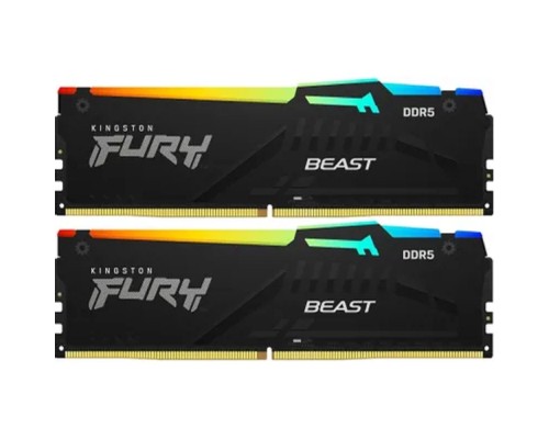 [Модуль памяти] Kingston FURY Beast EXPO RGB 32Гб (16x2) DIMM DDR5, 5600MT/s, CL36 1.25В, KF556C36BBEAK2-32