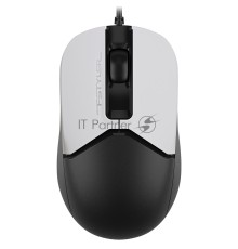 Мышь проводная A4Tech Fstyler FM12 белый/черный, 1200 dpi, USB, кнопки - 3
